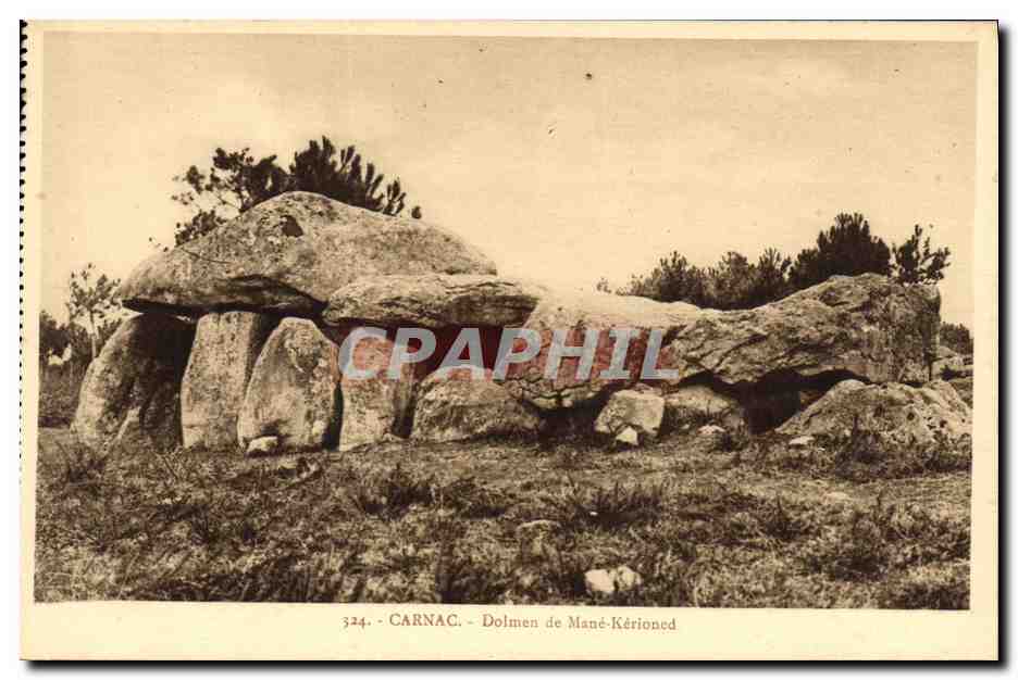 CPA Dolmen Menhir Carnac Dolmen de Mane Kerioned 