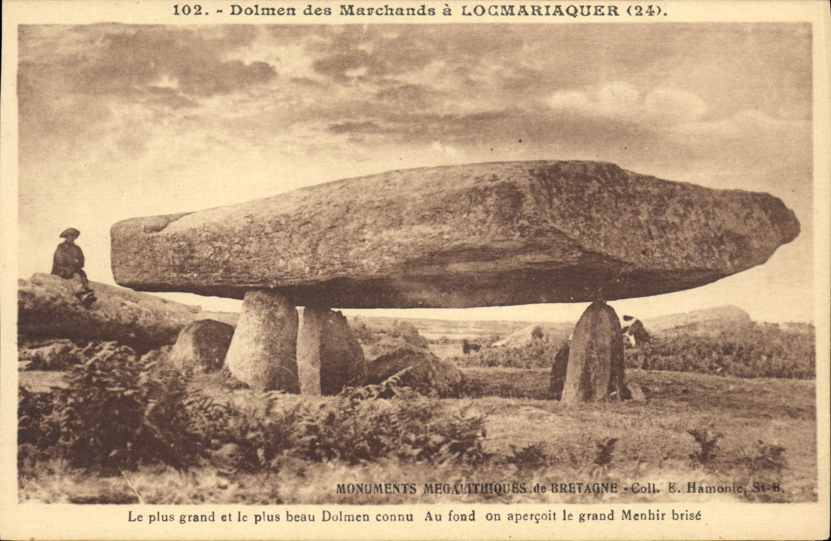 CPA Dolmen Menhir Dolmen des marchands a Locmariaquer