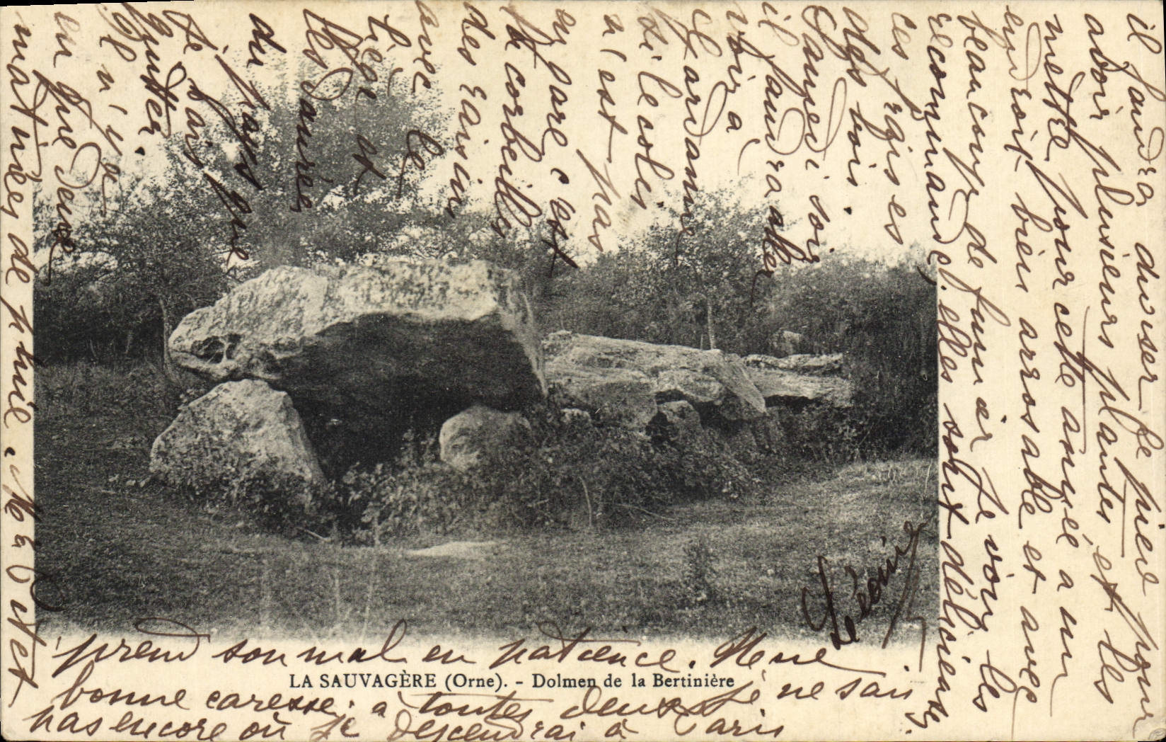 CPA Dolmen Menhir La Sauvagere Dolmen de la Bertiniere 