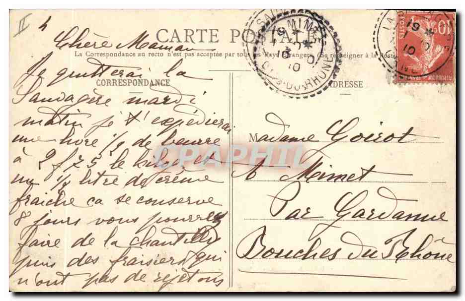CPA Dolmen Menhir La Sauvagere Dolmen de la Bertiniere  — Rückseite
