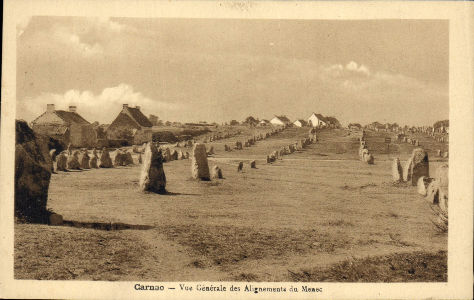 CPA Dolmen Menhir Carnac Vue generale des alignements du Menec 