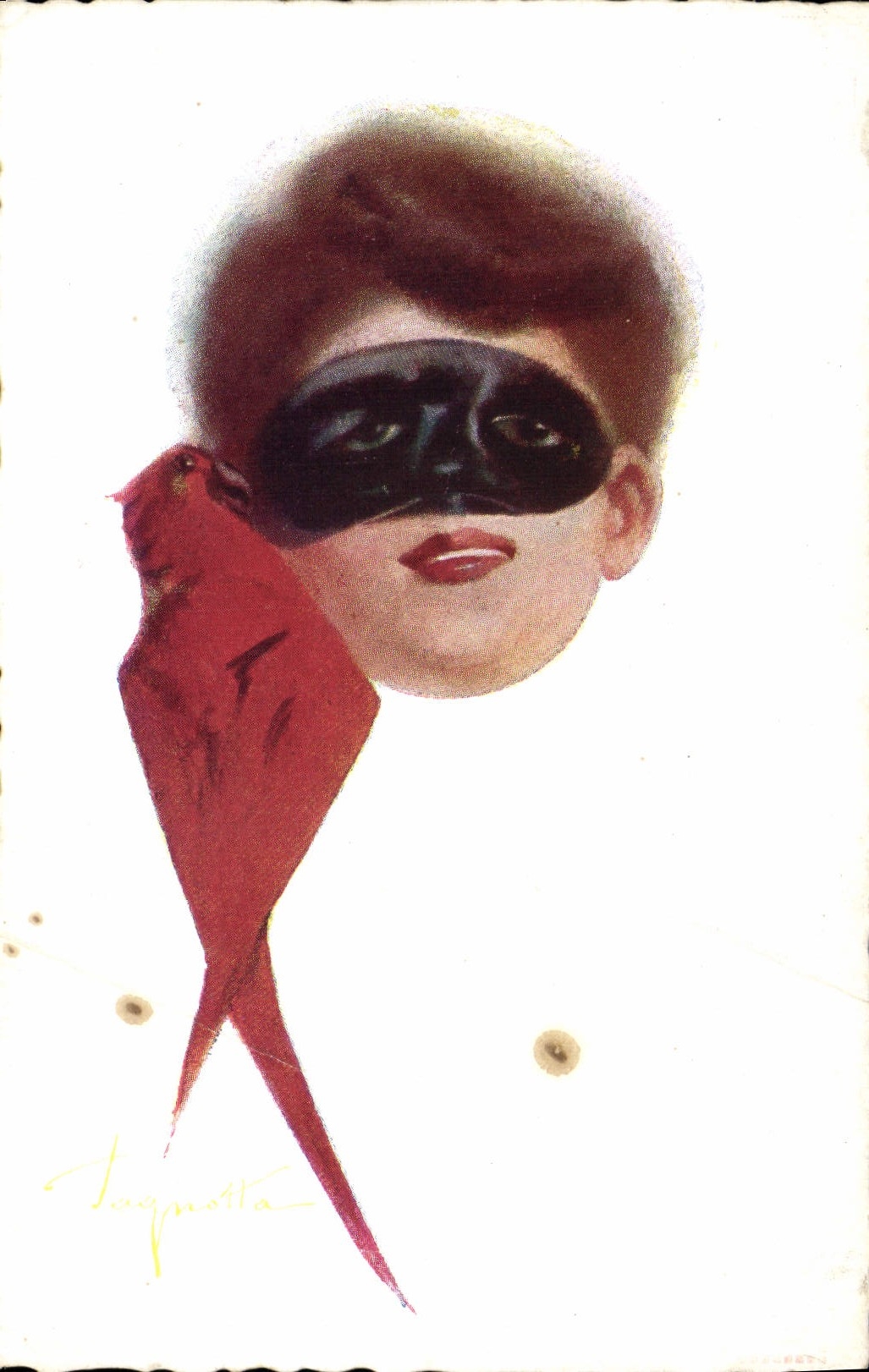 CPA Fantaisie Illustrateur Femme Perruche