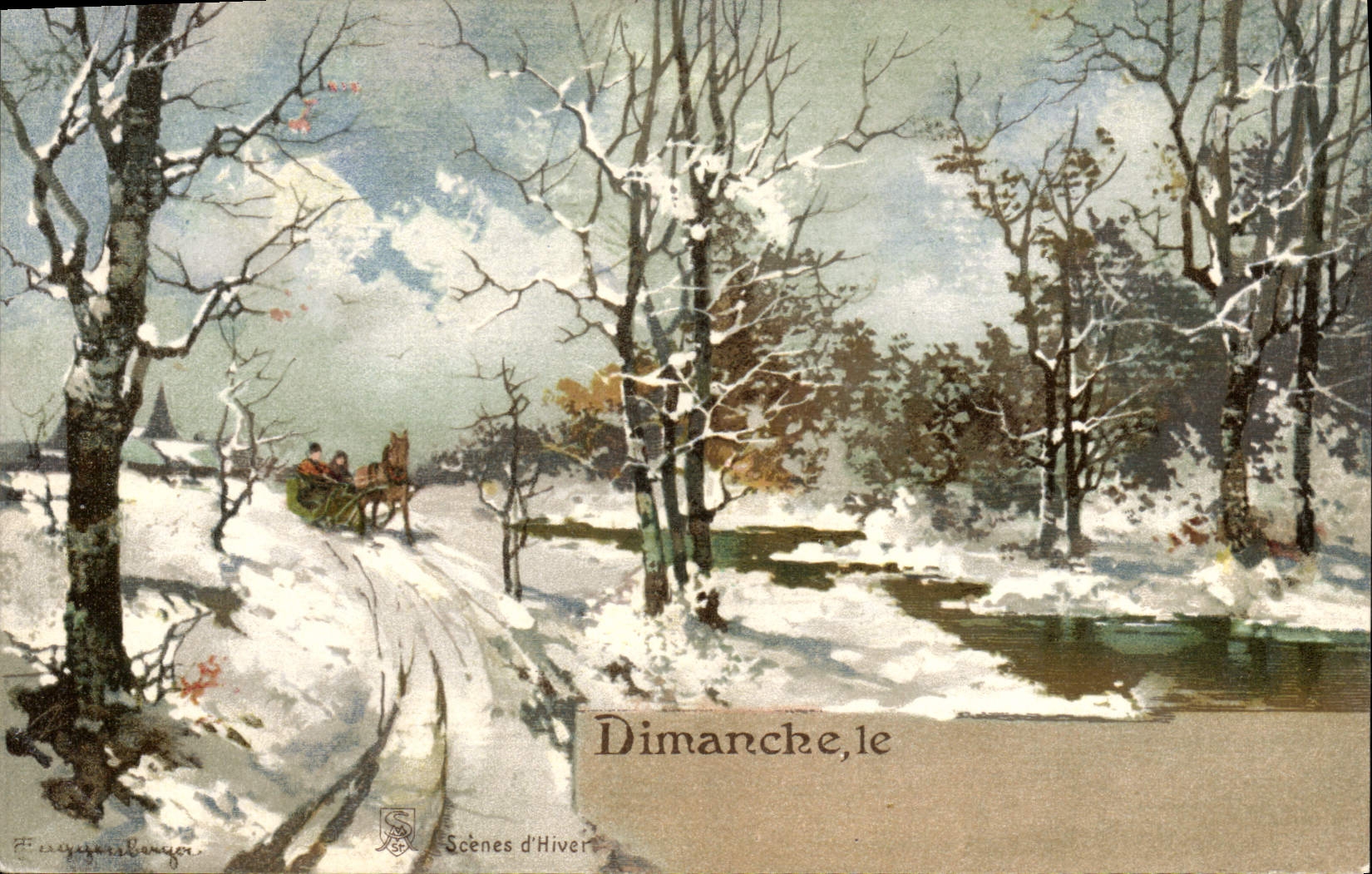 CPA Fantaisie Illustrateur Scenes d'hiver