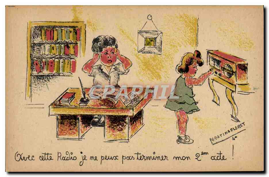 CPA Fantaisie Illustrateur Enfants Radio 