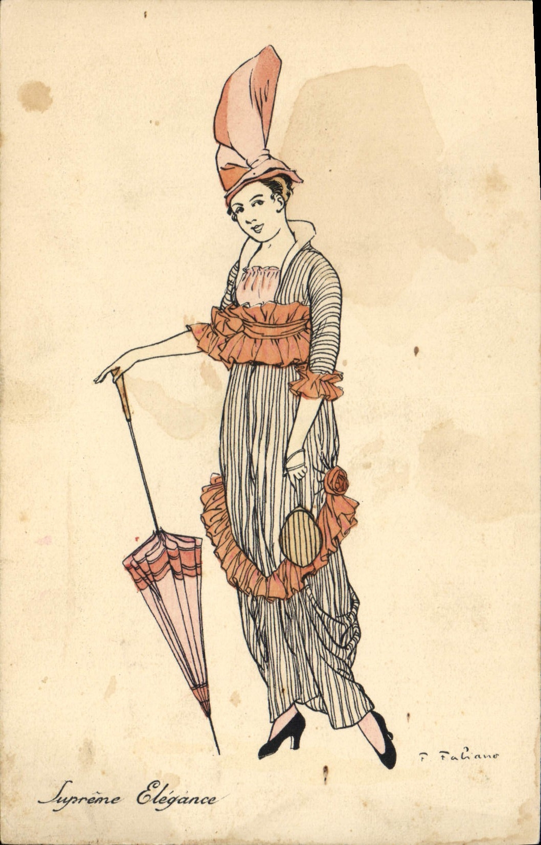 CPA Fantaisie Illustrateur Femme Supreme Elegance
