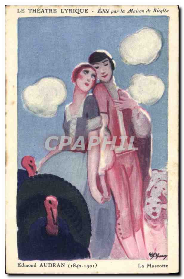 CPA Fantaisie Illustrateur Le Theatre lyrique Edmond Audran La mascotte 