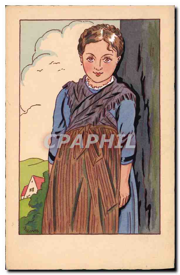 CPA Fantaisie Illustrateur Femme