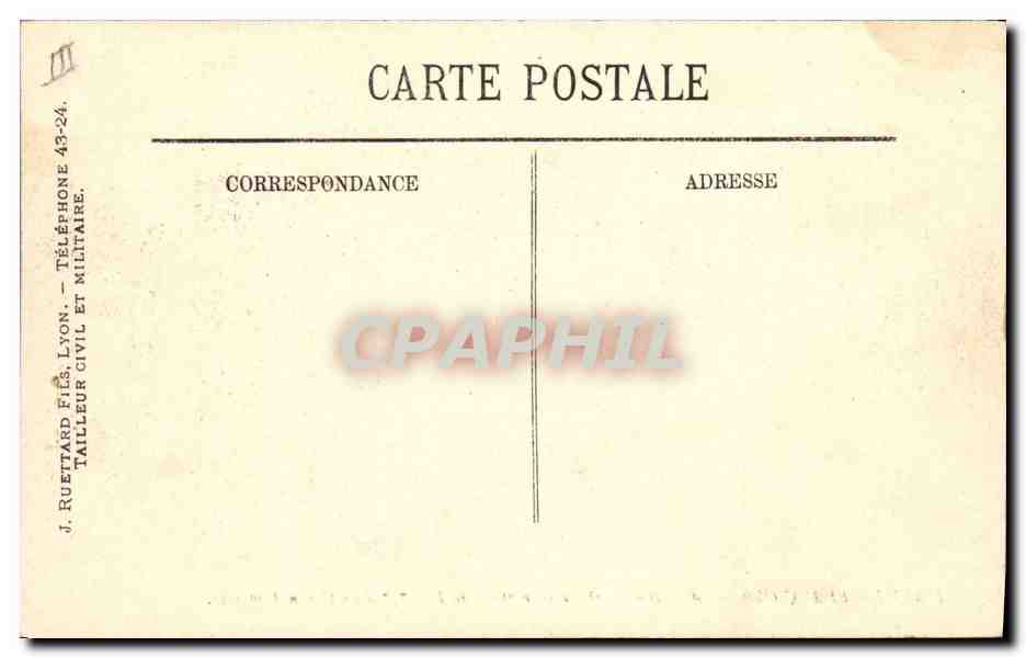 L'ARMÉE FRANÇAISE — Artillerie — Mise en batterie de 155 mm d'un Canon Rimailho — Achterkant