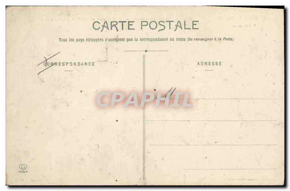 Artillerie française — C Régiment — Canon de 120 mm court attelé — Phototypie Lassouche Frères, Toulouse — Rückseite
