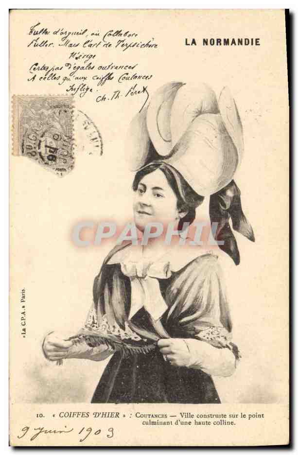 CPA Folklore Normandie Coutances 