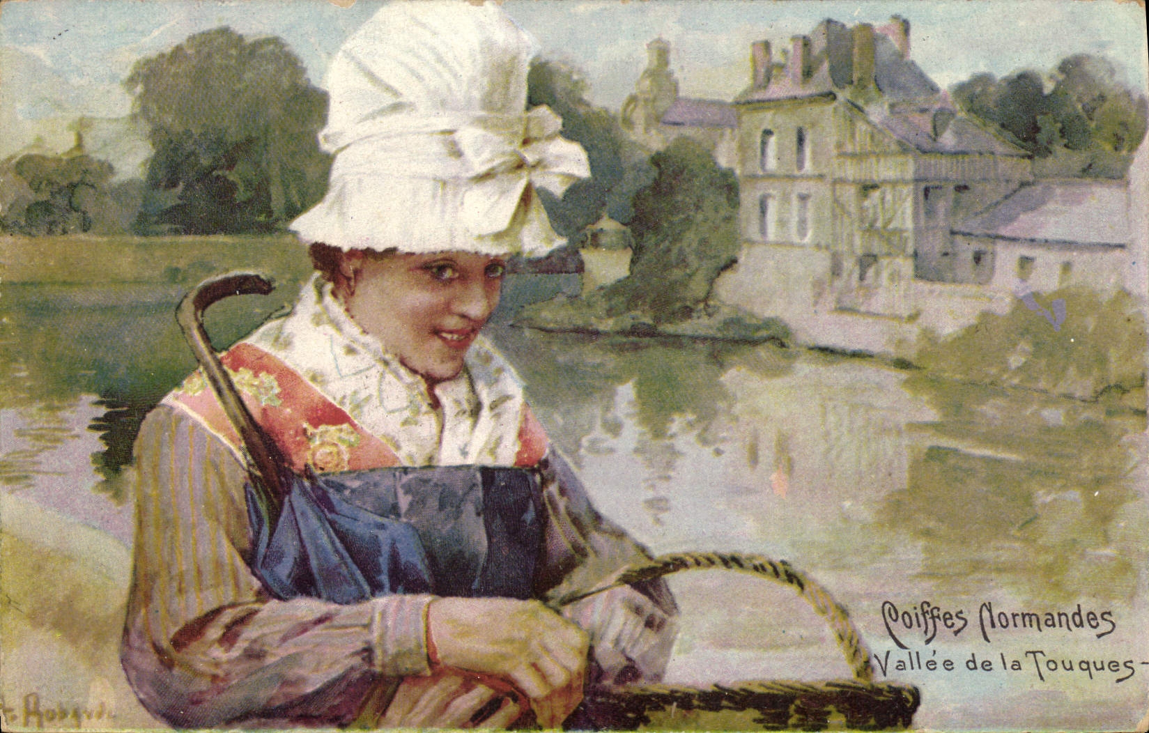 CPA Folklore Normandie Vallee de la Touques