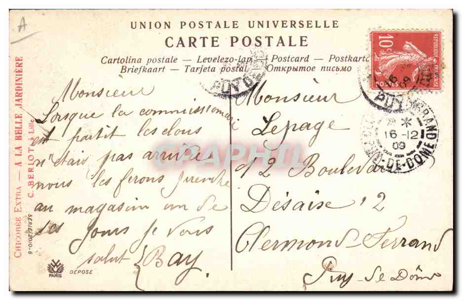 CPA Folklore Normandie Vallee de la Touques — Verso