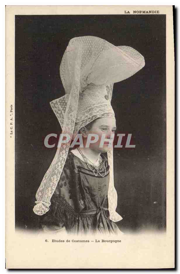 CPA Folklore Normandie La Bourgogne 