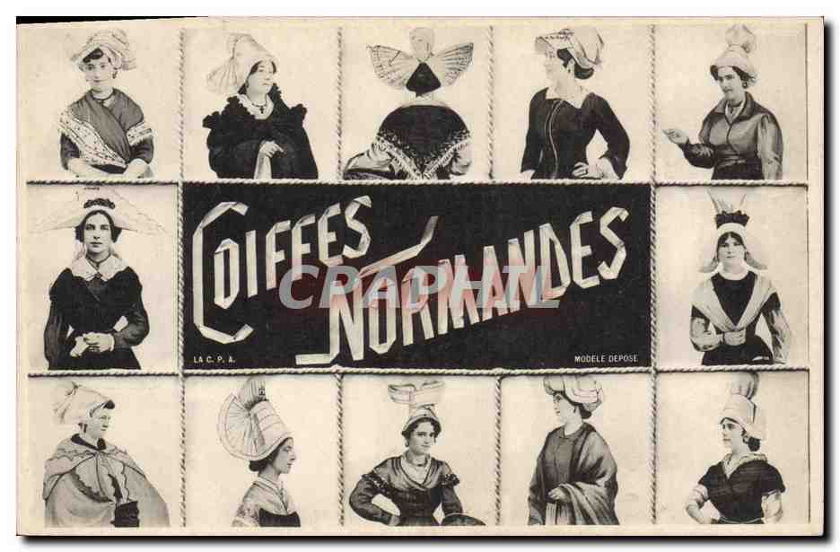 CPA Folklore Coiffes normandes