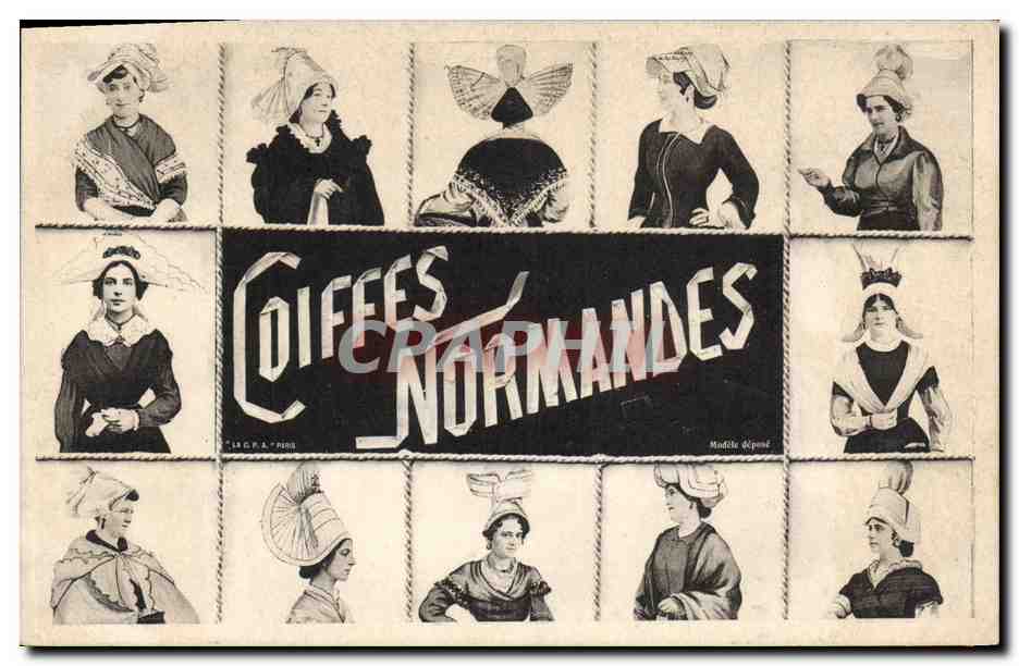 CPA Folklore Coiffes Normandes