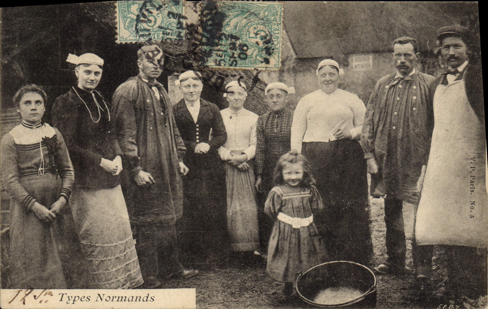 CPA Folklore Types Normands 