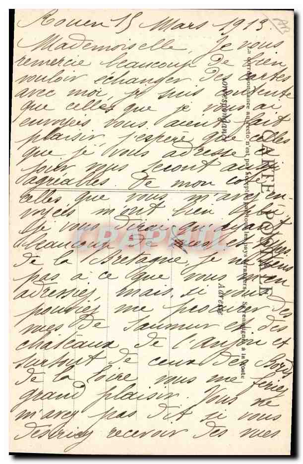 CPA Folklore Normandie Saint Valery de Caux  — Verso
