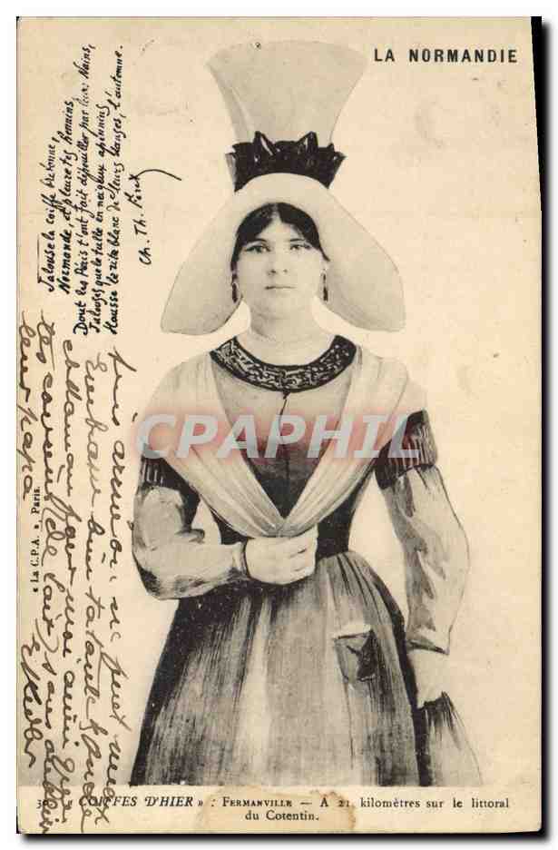 CPA Folklore Normandie Fermanville Littoral du Cotentin