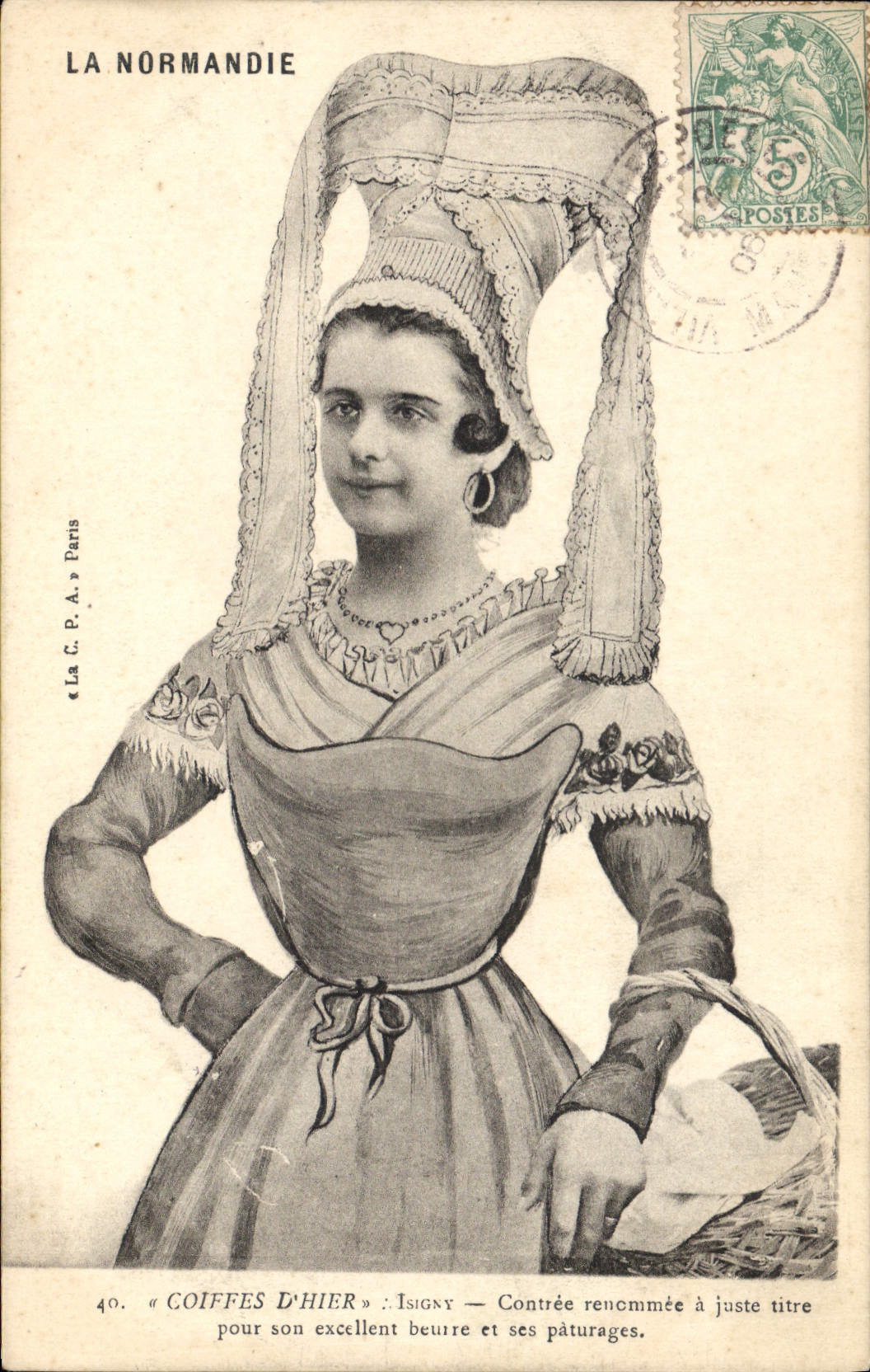 CPA Folklore Normandie Isigny 