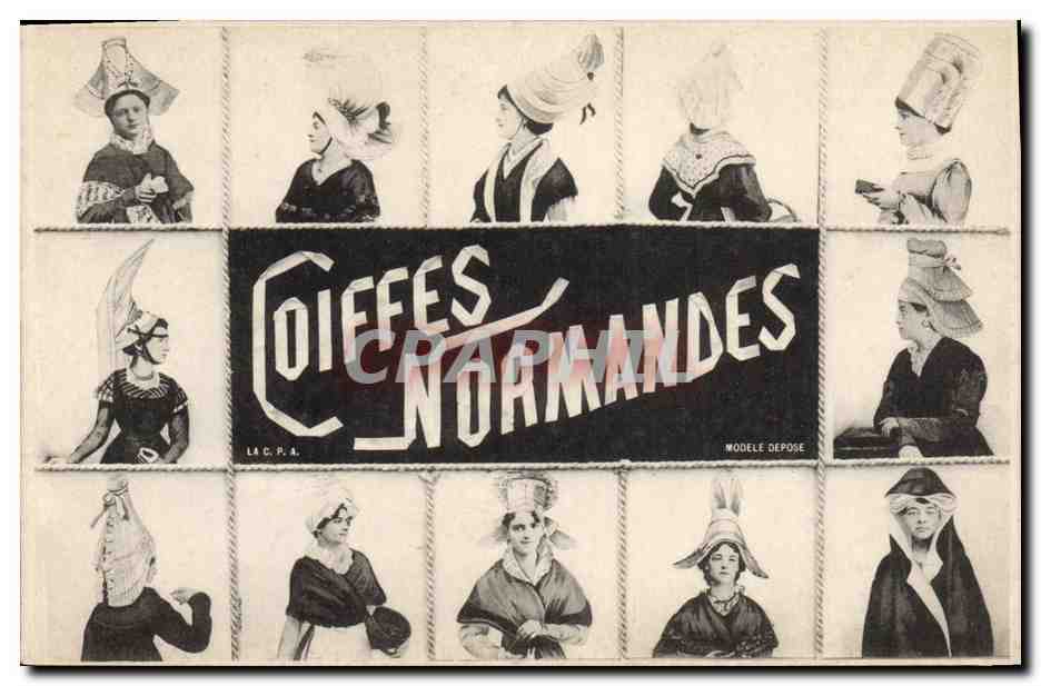CPA Folklore Coiffes Normandes