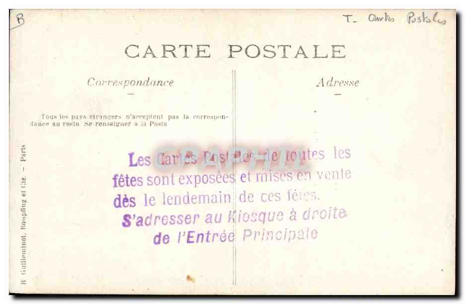 CARTE PHOTO Poussue Pousse Exposition Indochine — Rückseite