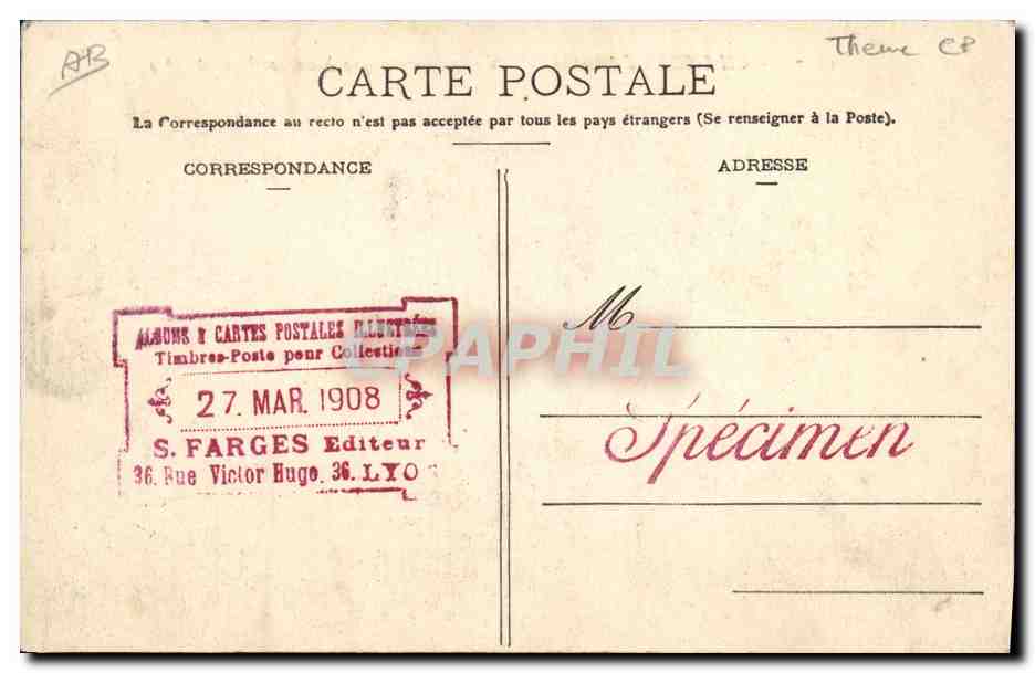CPA Cartes Postales S Farges Rue Victor Hugo Lyon Chamelet Vue panoramique a raccordement — Rückseite
