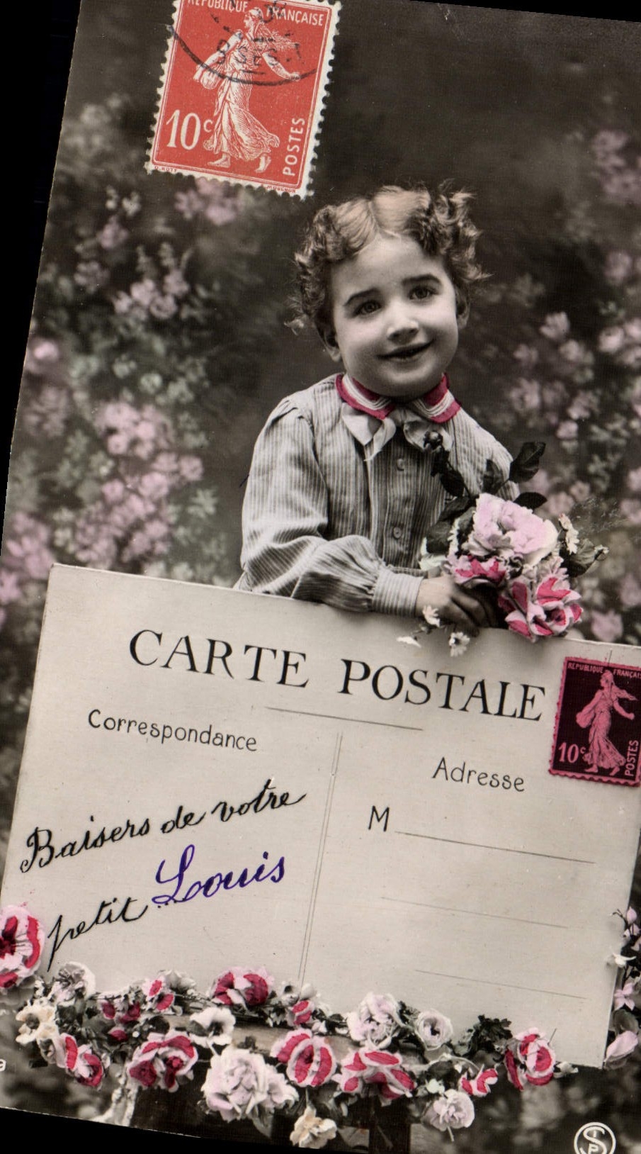 CPA Carte Postale Enfant Semeuse 10c