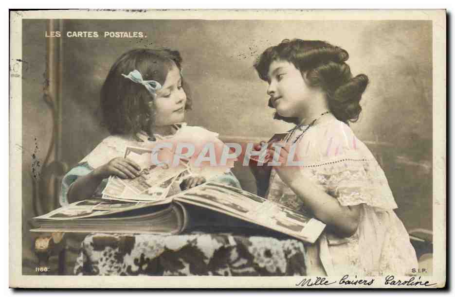 Dos jóvenes chicas leyendo juntas — S.I.P. — n° 1186 - Anverso