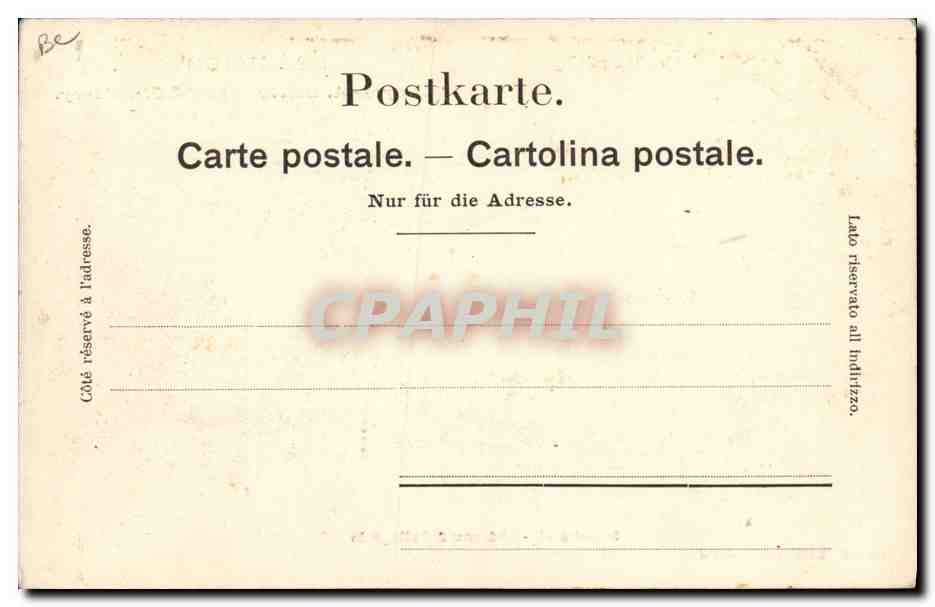 CPA Cartes Postales Specimen Bergeret Nancy Neuchatel Chateau et collegiale Suisse — Rückseite