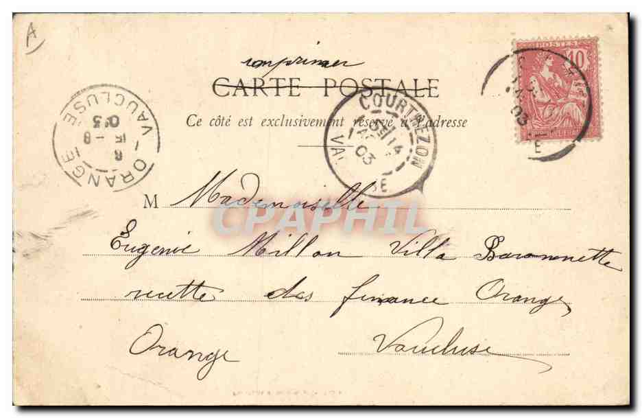 Une grosse caresse — Chérie Millon — Phototypie A. Berquet & Cie, Nancy — Achterkant