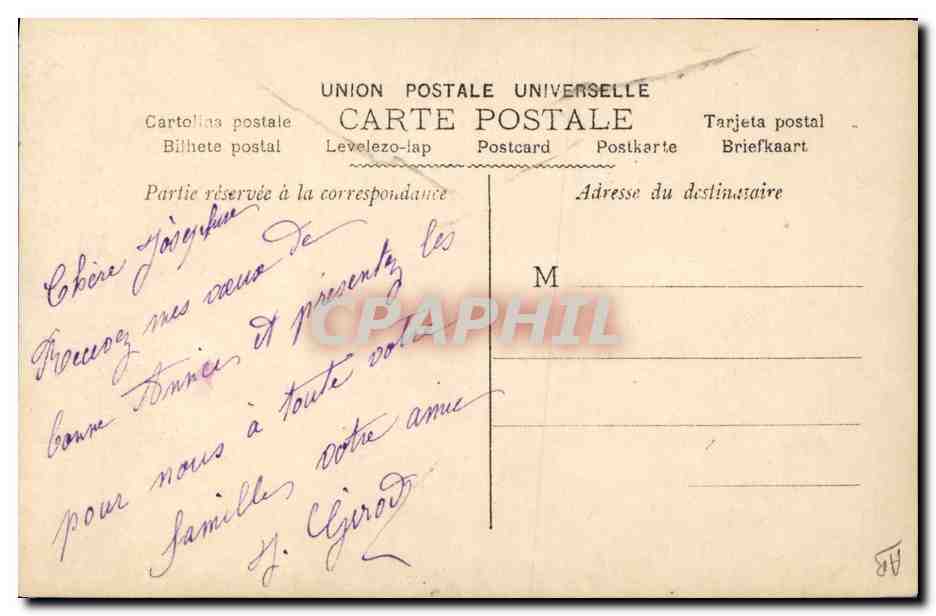 CPA Cartes Postales Enfant Semeuse 10c — Verso