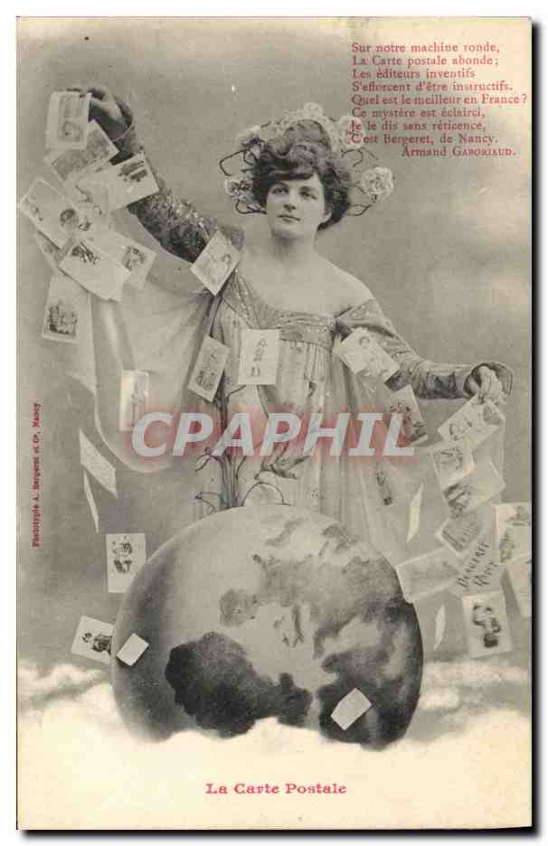 La Carte Postale — Publicité pour l'éditeur Bergeret de Nancy — Phototypie L. Béryens et Cie, Nancy