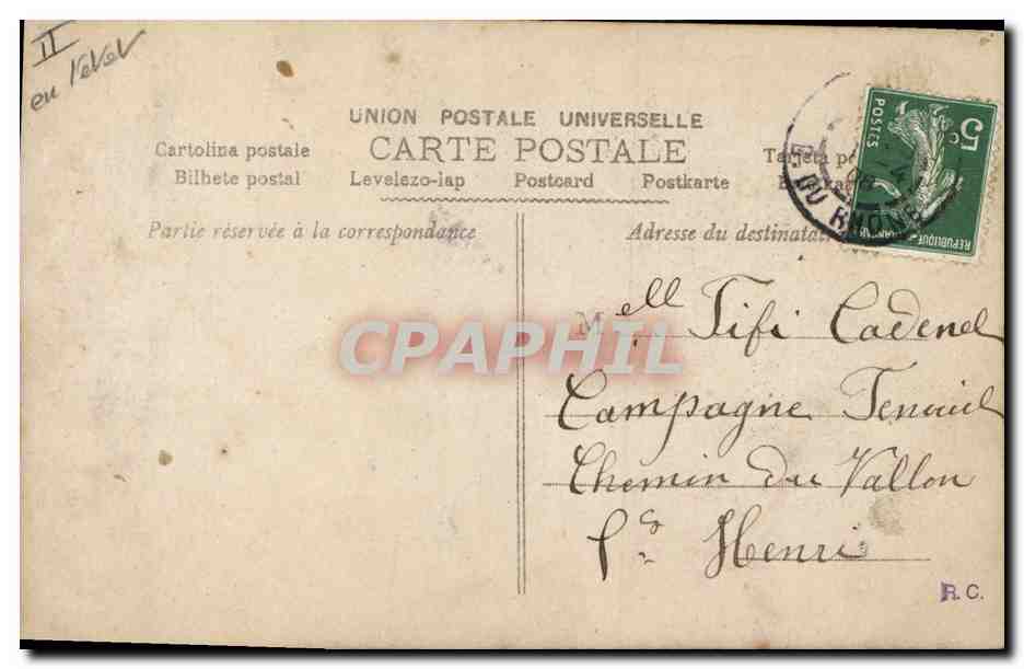 CPA Cartes Postales Enfant — Rückseite