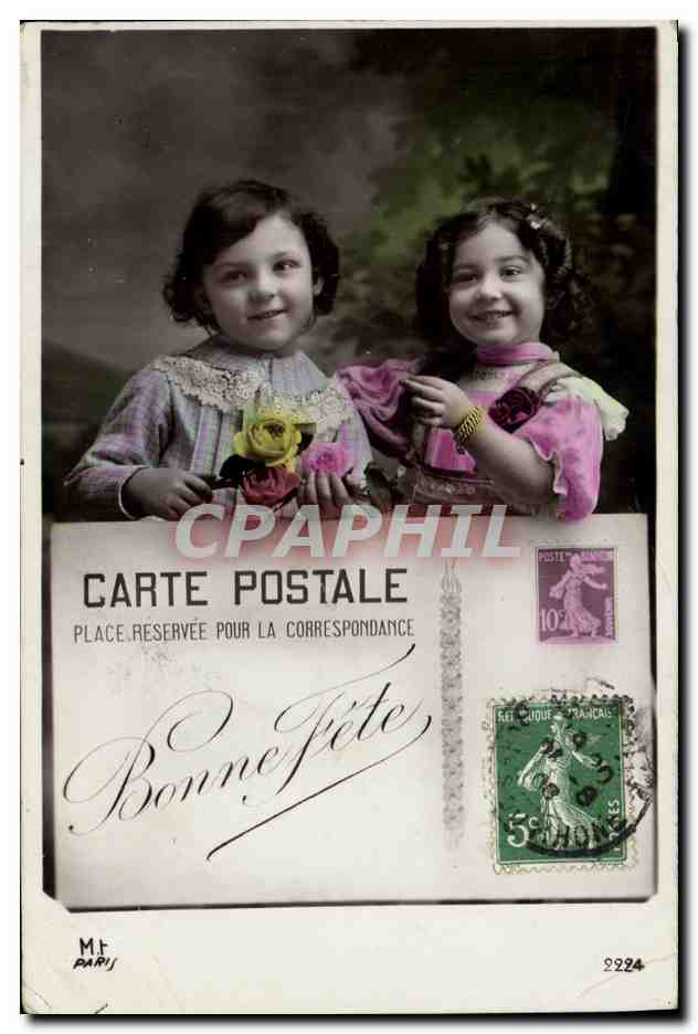 CPA Cartes Postales Enfants Semeuse 10c