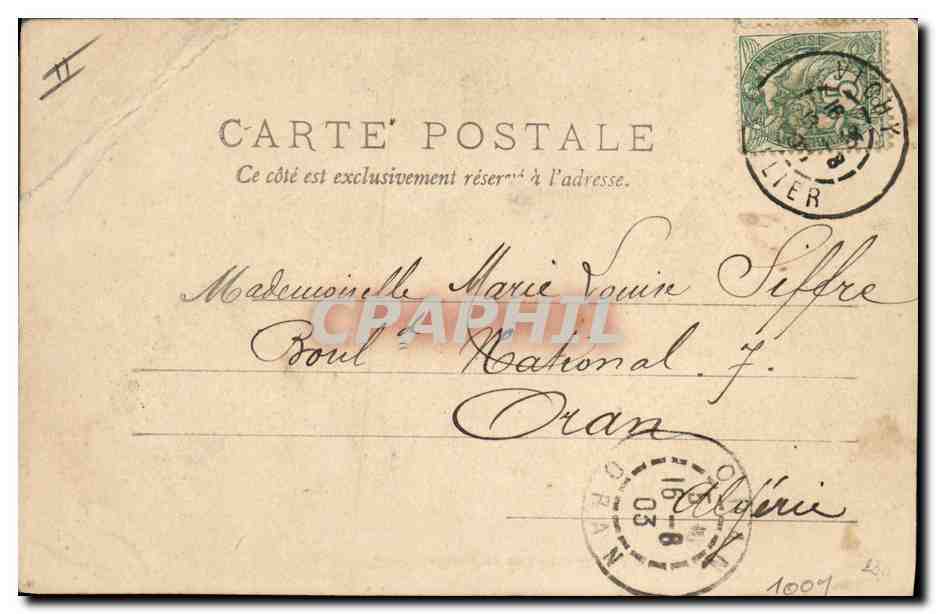 CPA Cartes Postales Vichy rue Casino Marchands  — Rückseite