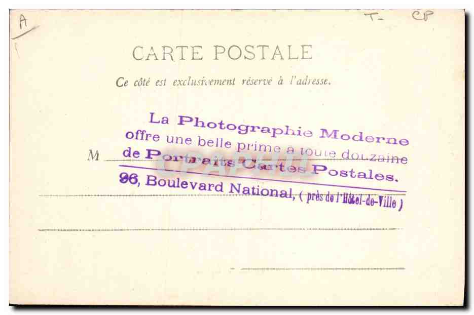 CPA Cartes Postales Photographie Moderne Boulevard National Chateau de Lapalisse Vichy — Rückseite