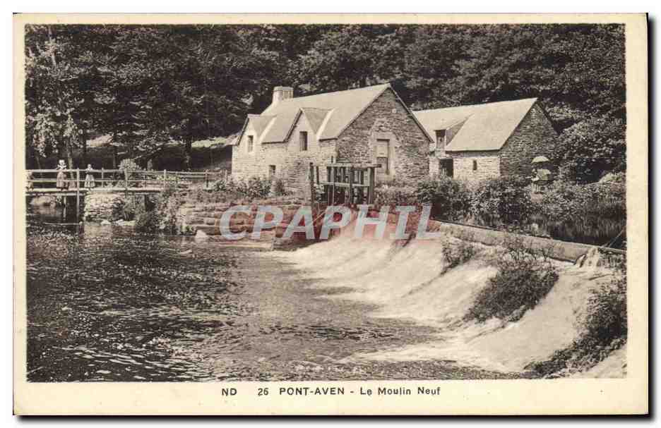 CPA Moulin a eau Pont Aven Le moulin neuf