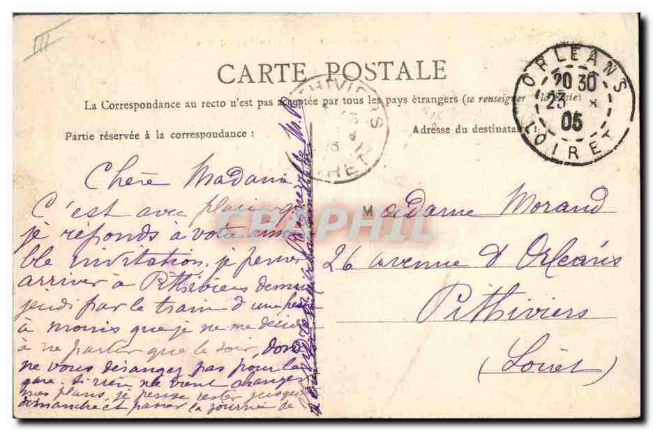 Bords du Loiret — Moulin Saint-Julien — Édité par les Galeries Orléannaises — Reverso