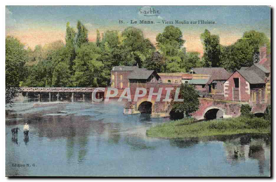 CPA Moulin a eau Le Mans Vieux moulin sur l'Huisne 