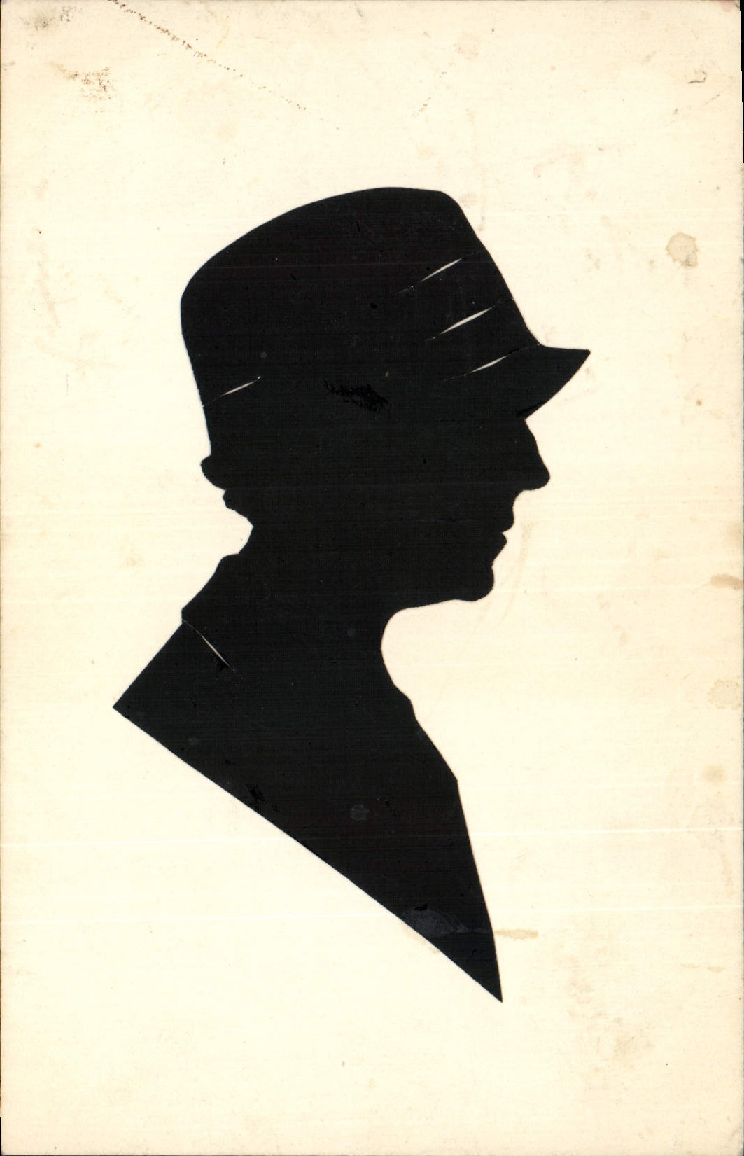 Silueta de un hombre con sombrero — editor no identificado — número de serie no visible