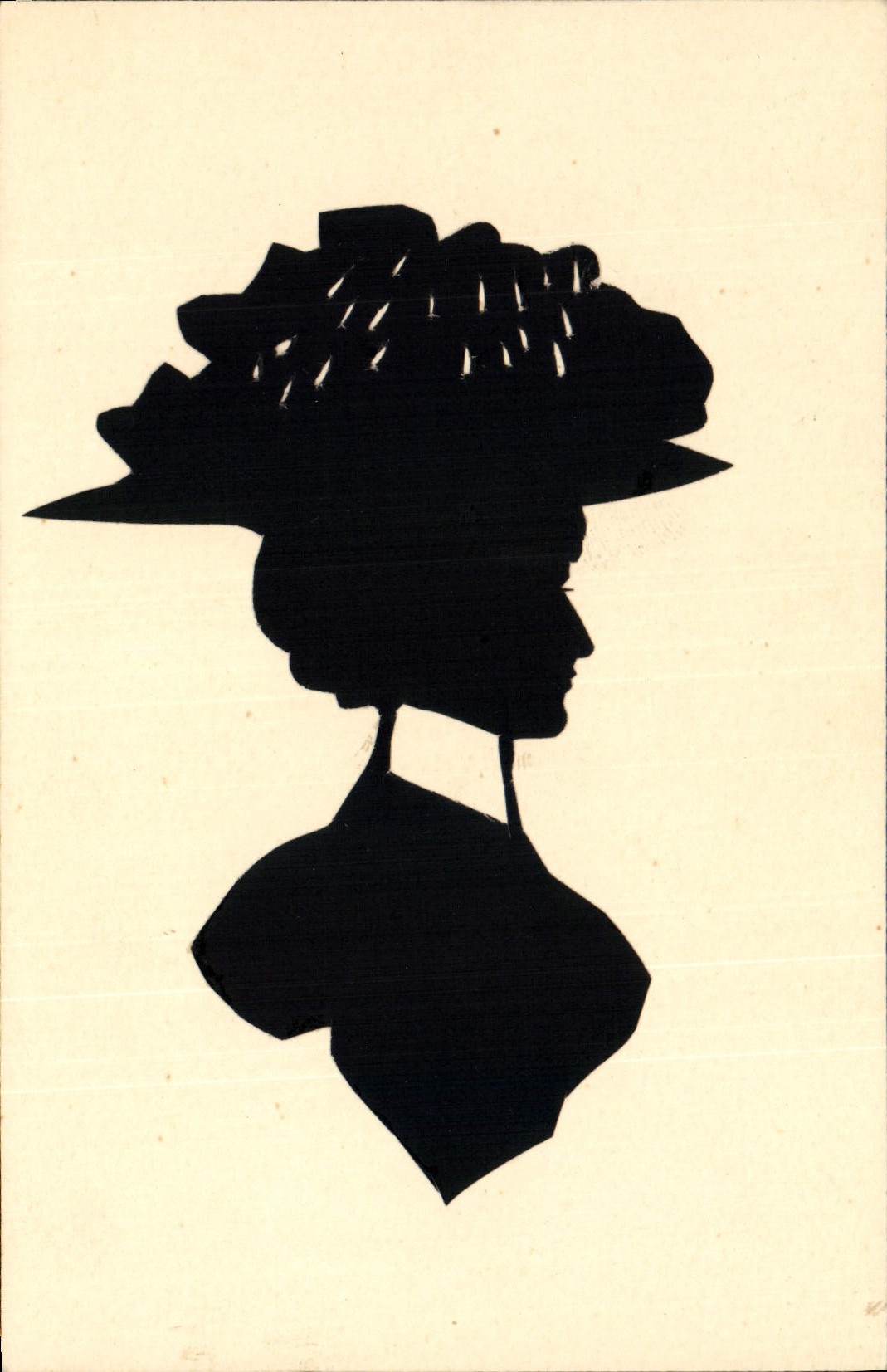 Silhouette d'une femme — buste — sans éditeur ni numéro de série visible