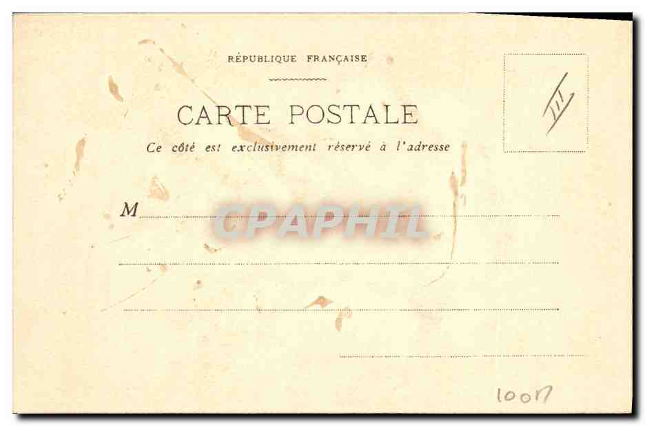 Silhouette d'homme à chapeau — carte postale française — éditeur inconnu, n° de série 1007 — Verso