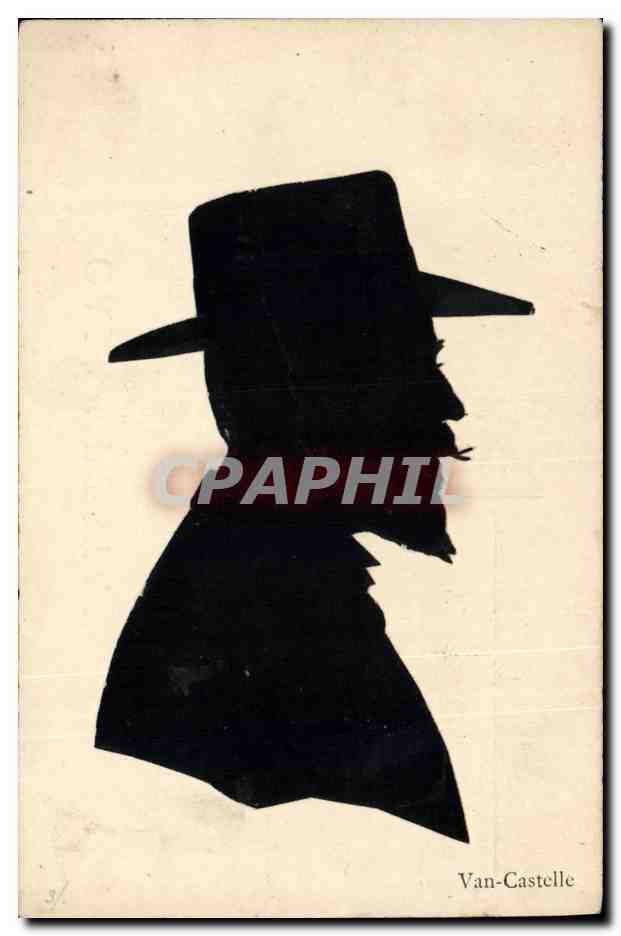 Silueta de un hombre con sombrero — Van-Castelle