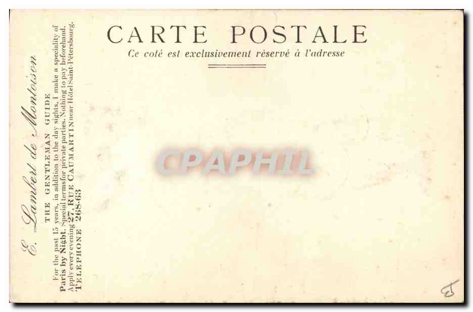 Tarjeta postal antigua Contra la luz Mujer — Reverso