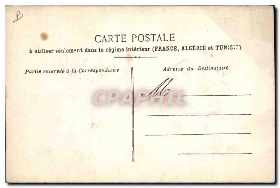 Silueta de un hombre — busto — tarjeta postal interna Francia/Argelia/Túnez — Reverso