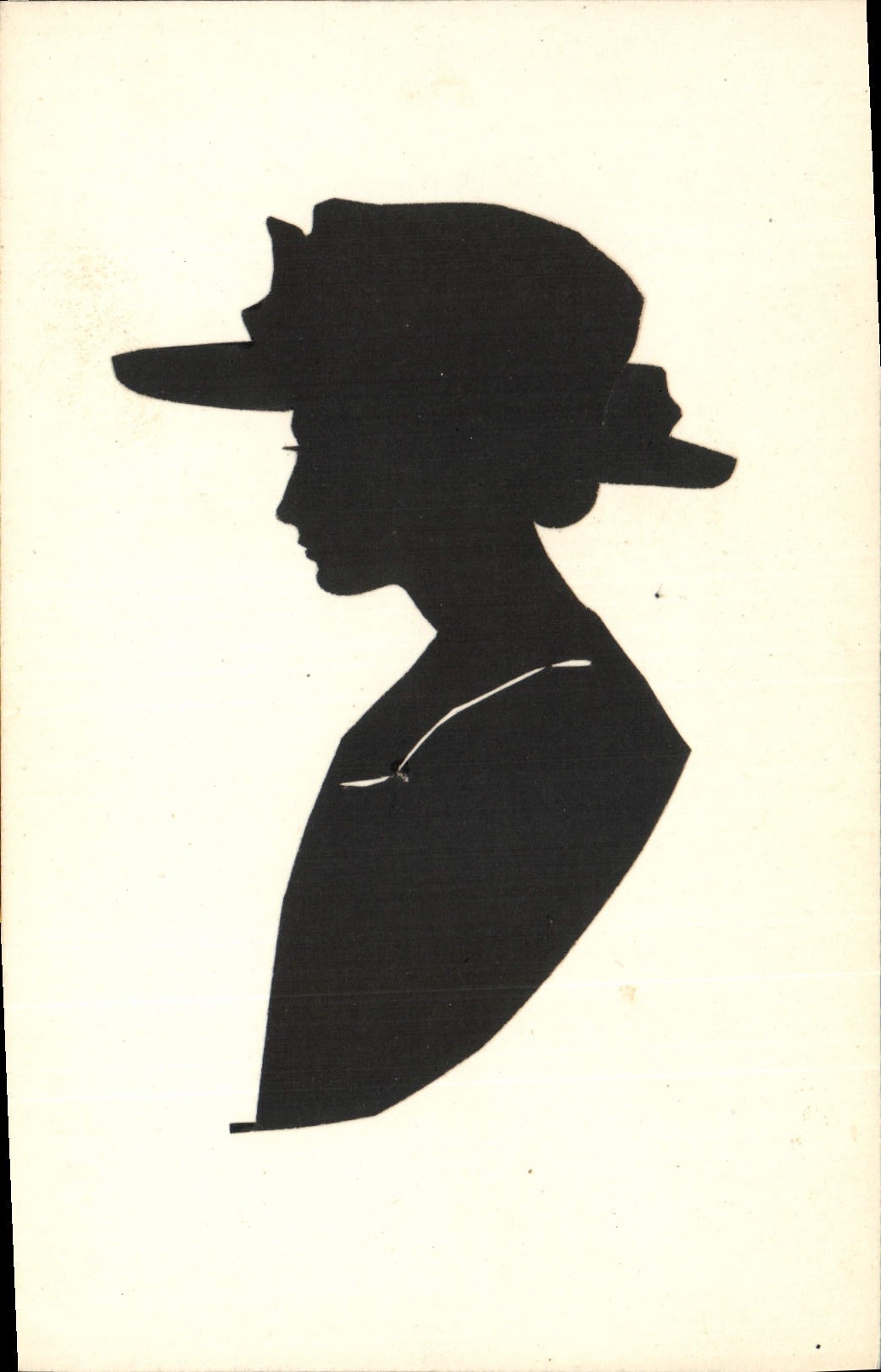 Silhouette di una donna — profilo — senza editore né numero di serie visibile