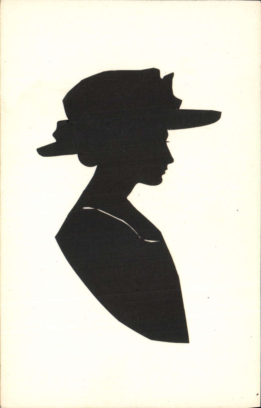 Silueta de una mujer — estilo vintage