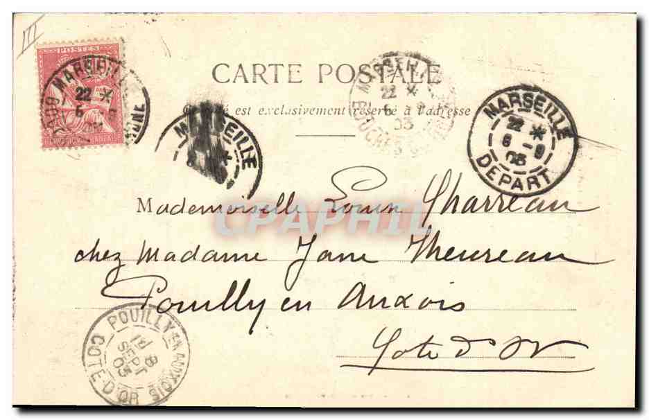 Deux hommes en costume de scène — Le Pochard — éditeur A. Poupard et Cie, n°1 — Reverso