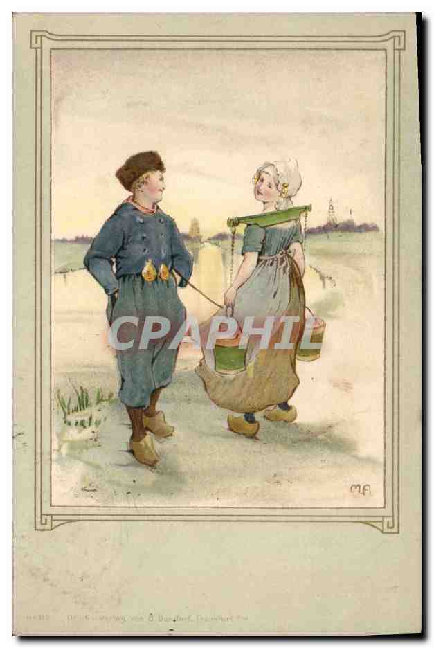 CPA Fantaisie Illustrateur Enfants Hollande