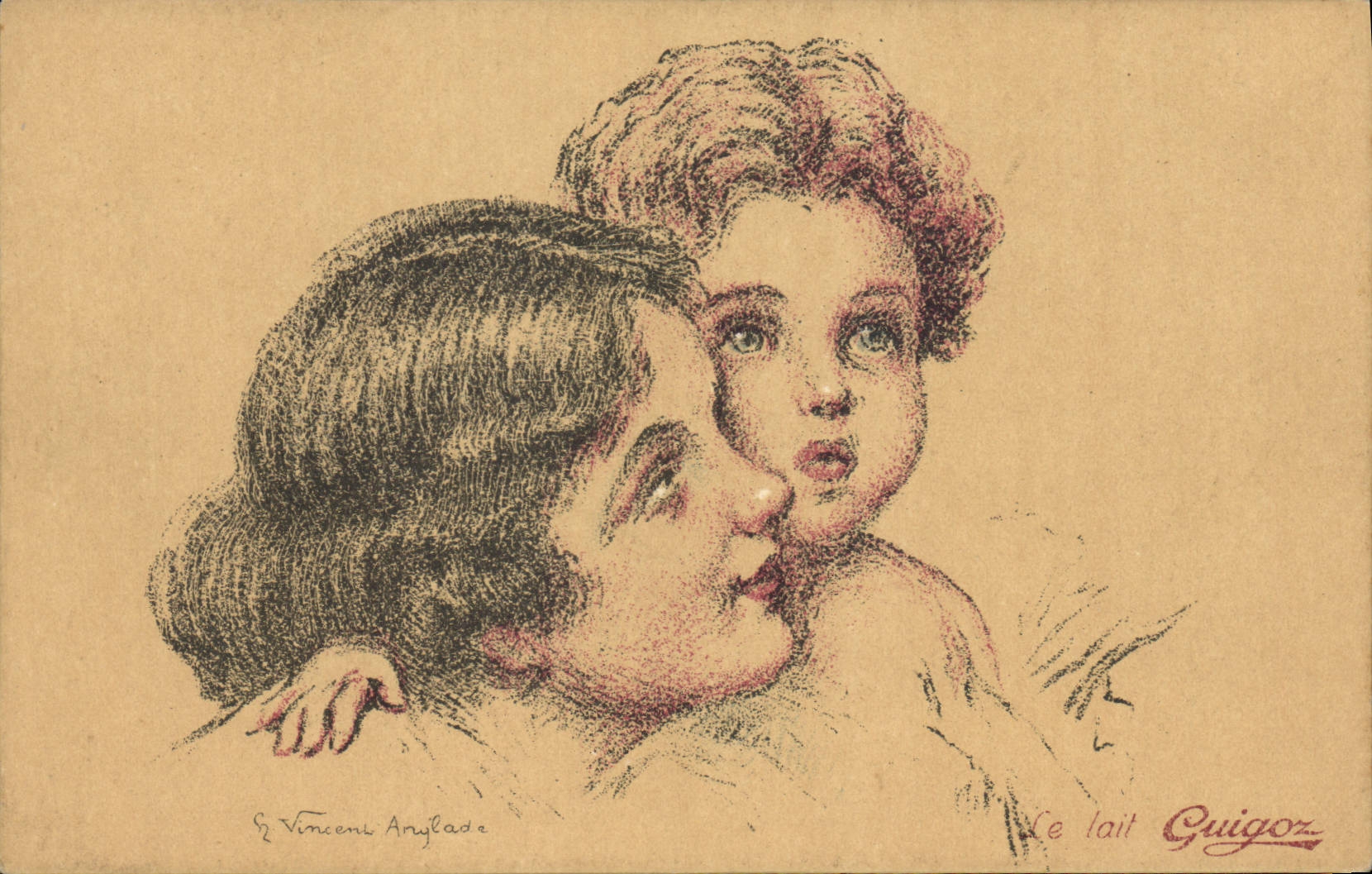 CPA Fantaisie Illustrateur Femme Enfant